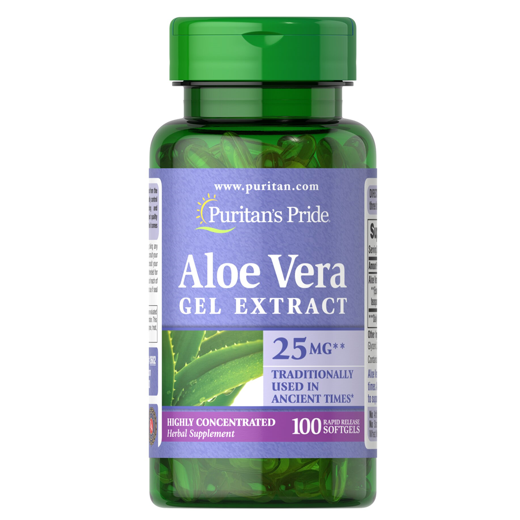 Puritan’s Pride Aloe Vera Extract 25 mg/ 100 Softgels