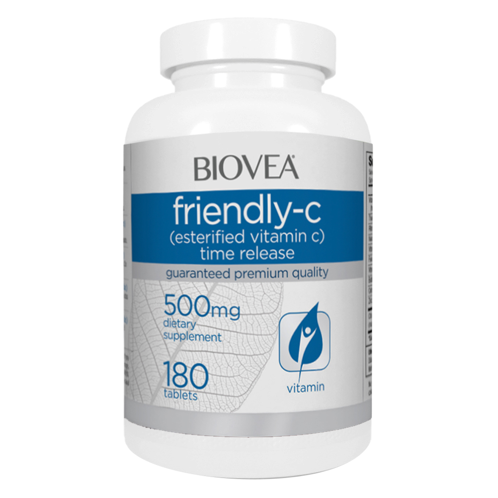 BIOVEA VITAMIN C 500 mg Complex (Sustained Release, Buffered Vitamin C) / 180 Tablets