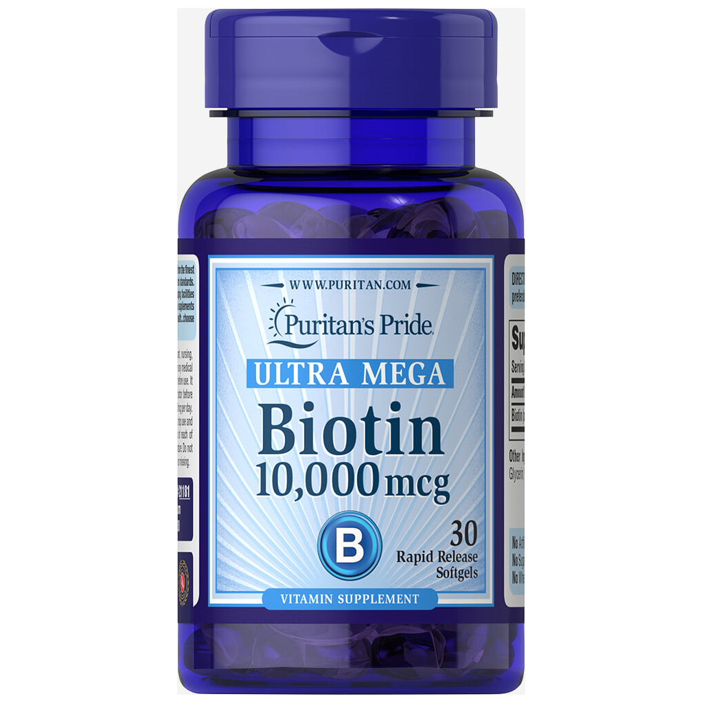 Puritan's Pride  Biotin 10,000 mcg / 30 Softgels (Trial Size)