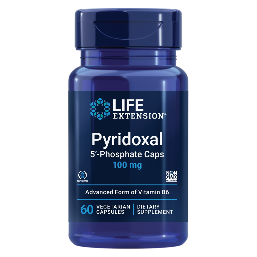 Life Extension Pyridoxal 5'-Phosphate Caps 100 mg , 60 vegetarian capsules