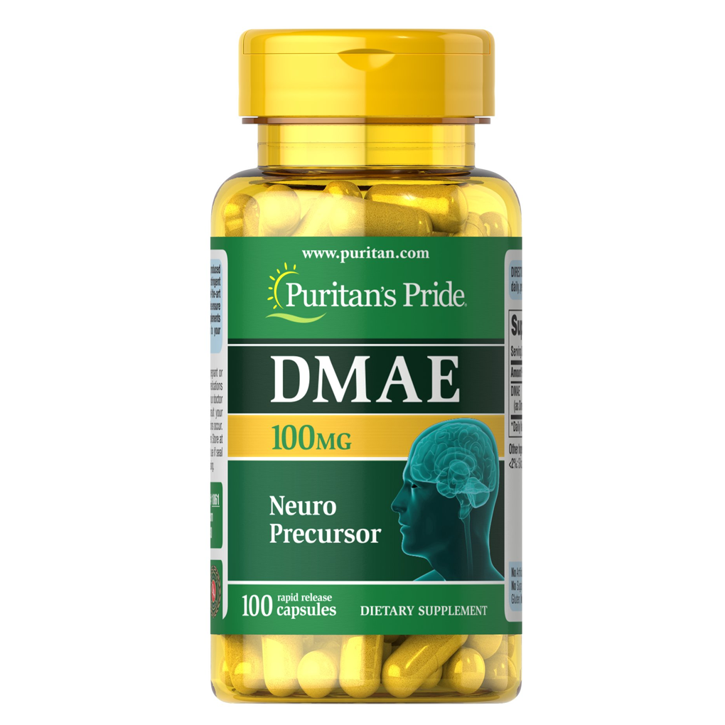 Puritan's Pride  DMAE 100 mg (as Dimethylaminoethanol   Bitartrate) / 100 Capsules