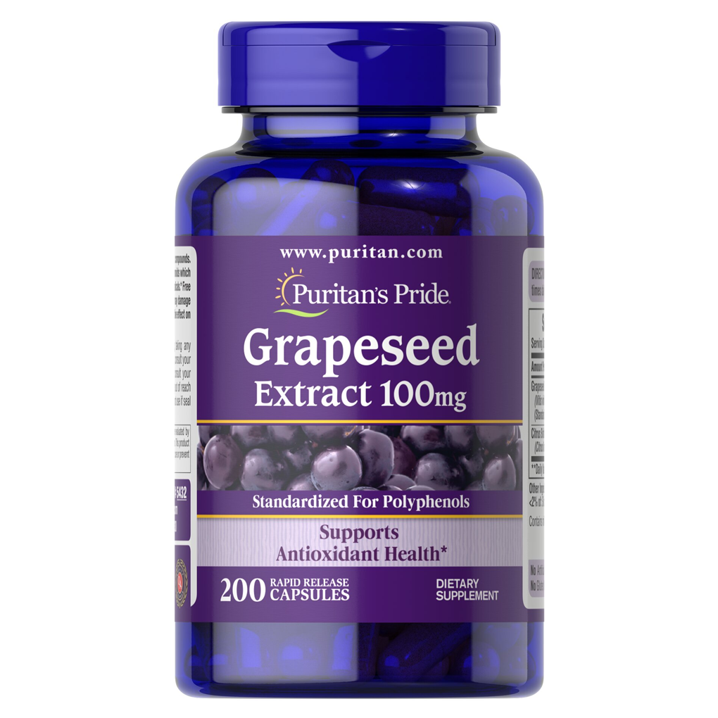 Puritan's Pride Grapeseed Extract 100 mg / 200 Capsules