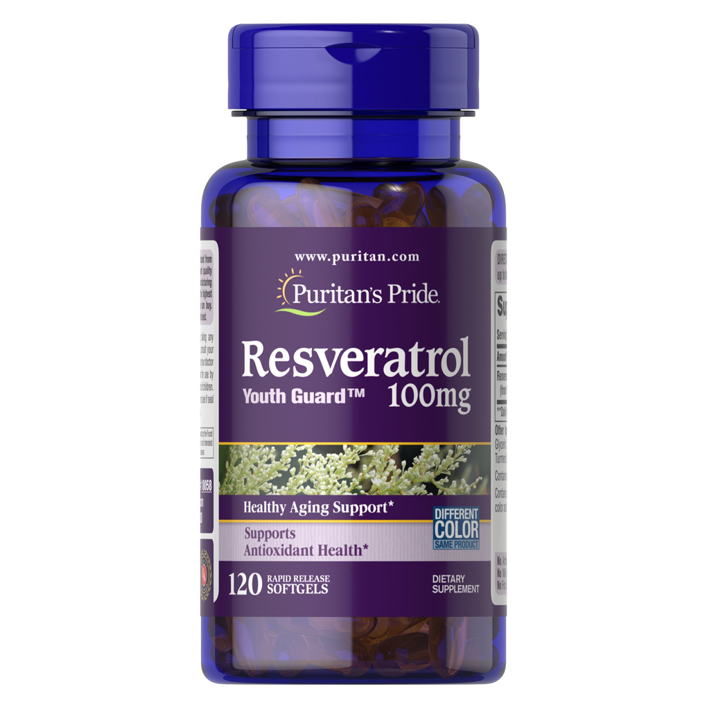 Puritan's Pride Resveratrol 100 mg / 120 Softgels