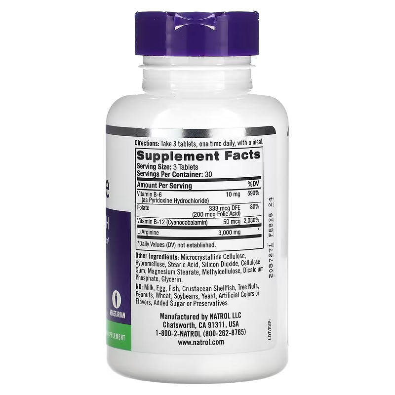 Natrol, L-Arginine 3,000 mg, Extra Strength / 90 Tablets