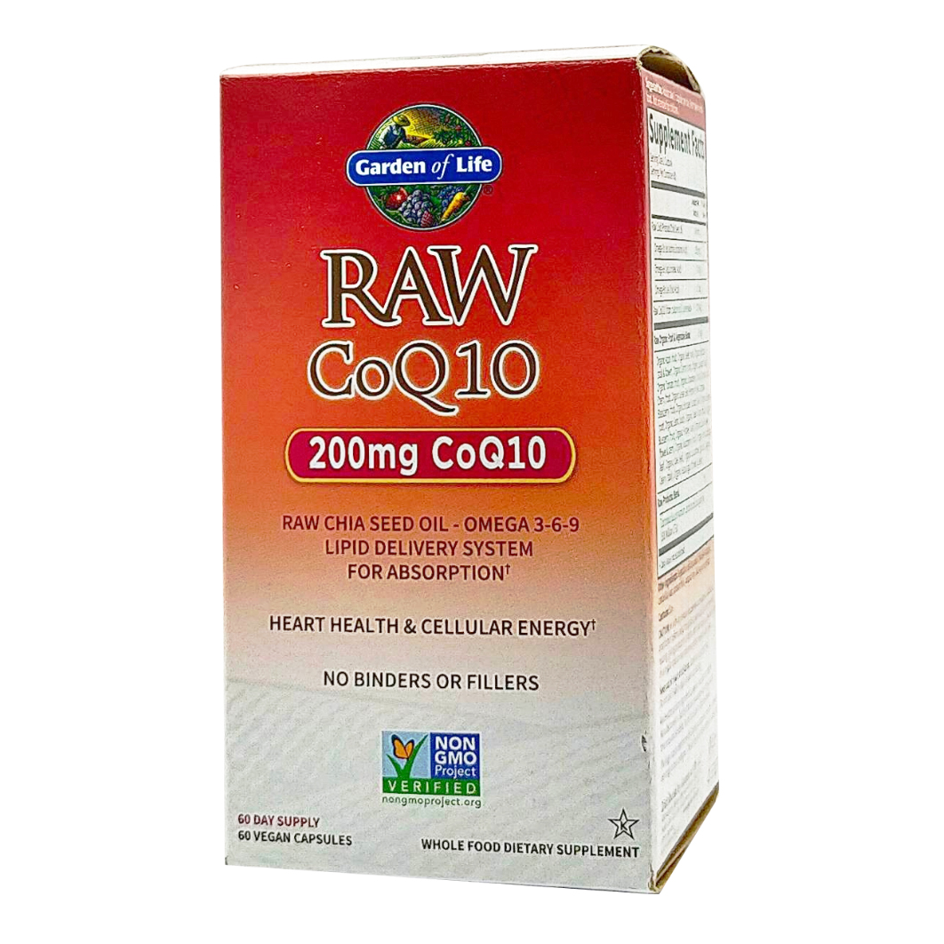 Garden of Life Raw Coq10-200 mg. / 60   Vegan capsules