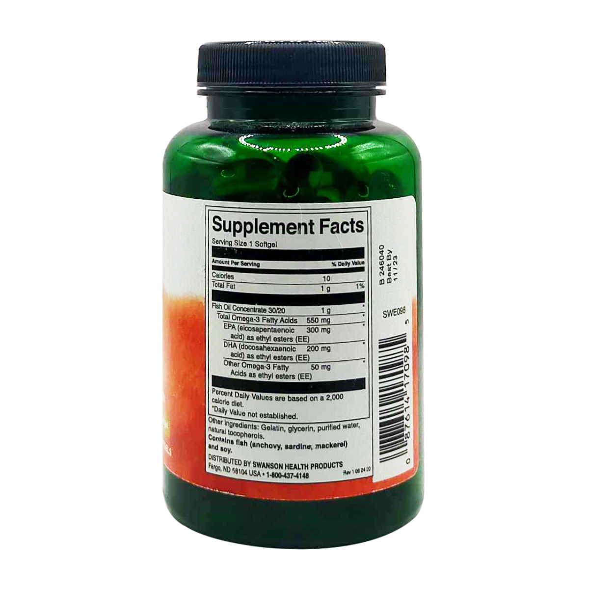 Swanson EFAs Super EPA Omega-3 fish oil / 100 Softgels