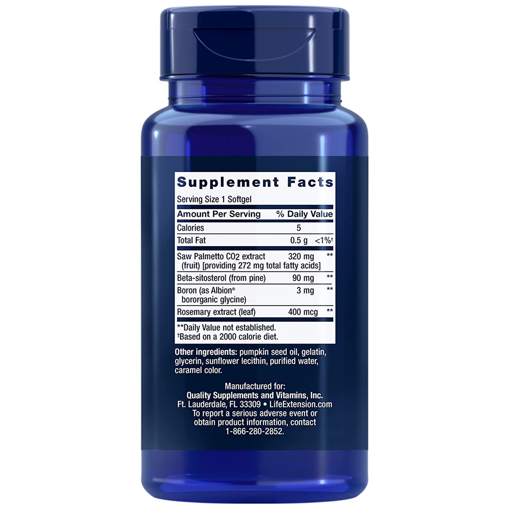 Life Extension PalmettoGuard® Saw Palmetto and Beta-Sitosterol / 30 Softgels