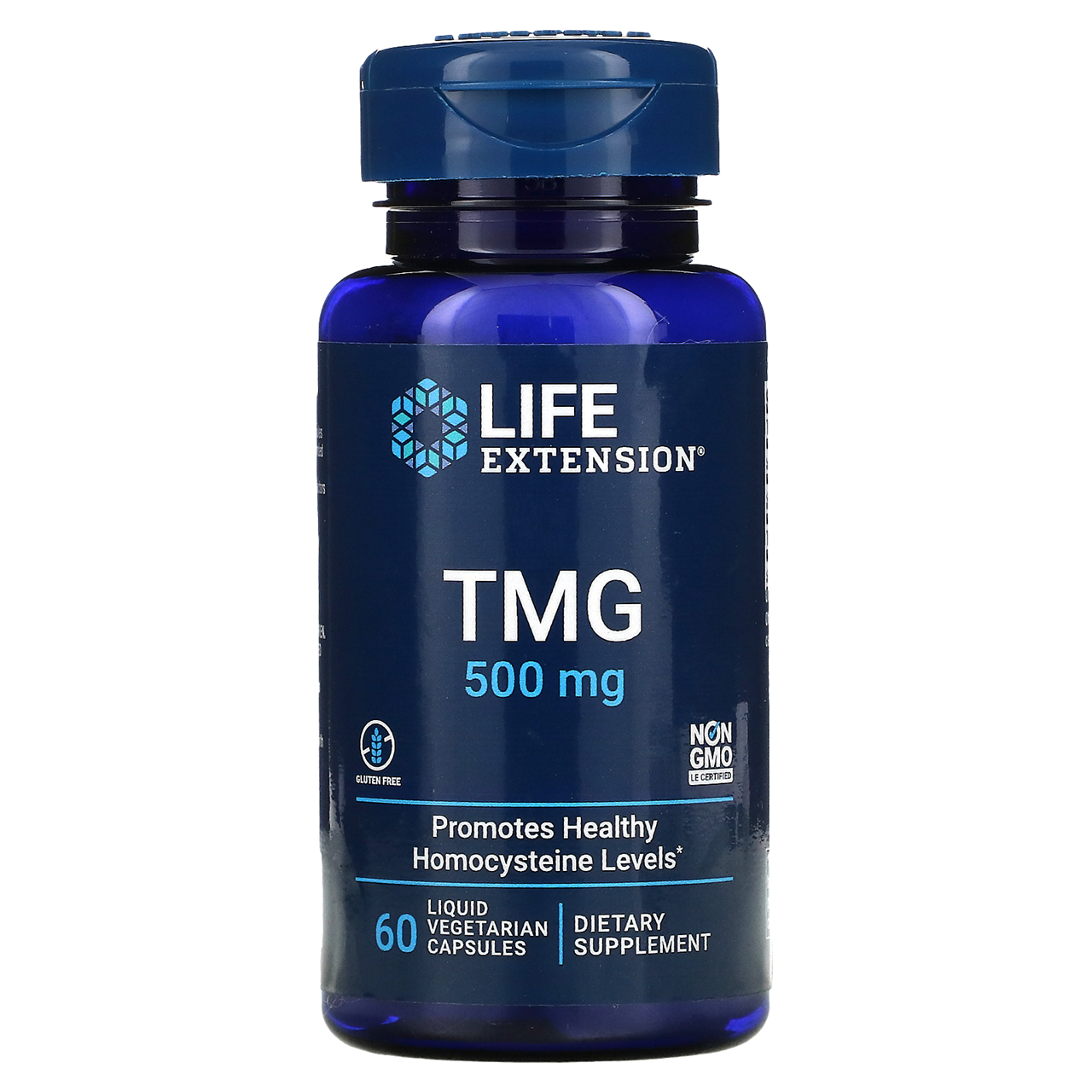Life Extension  TMG 500 mg / 60 Liquid Vegetarian Capsules [ Trimethylglycine (as betaine anhydrous) ]