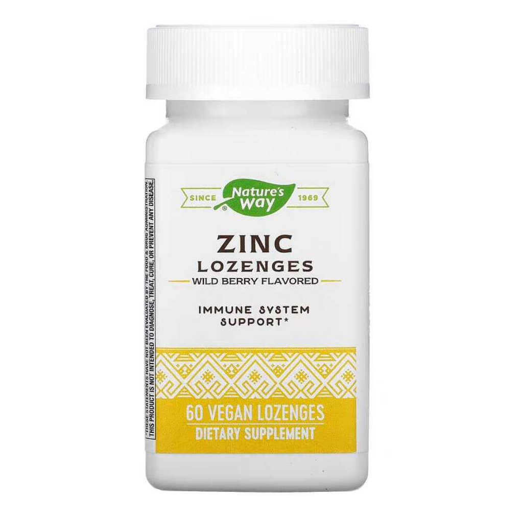 Nature's Way Zinc Lozenges with Echinacea and Vitamin C Wild Berry Flavor / 60 Lozenges