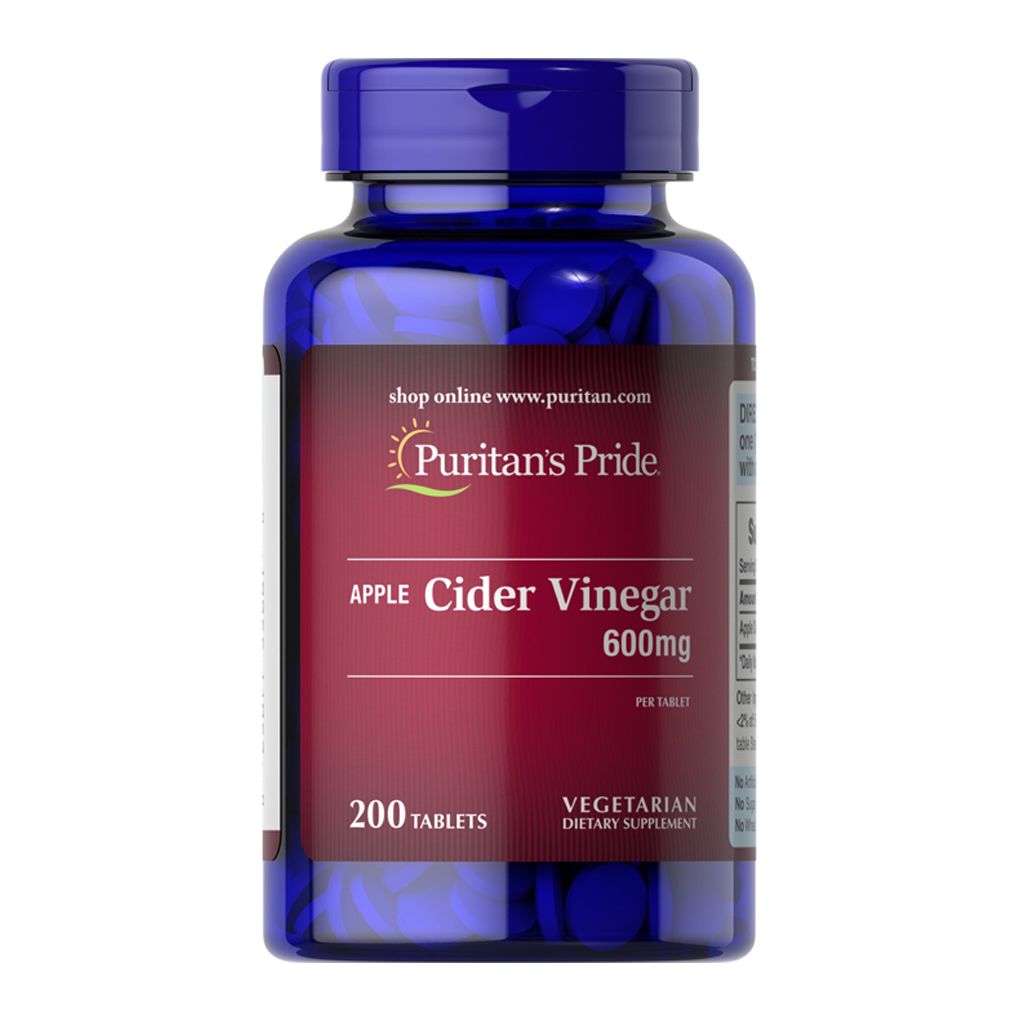 Puritan's Pride Apple Cider Vinegar 600 mg / 200 Tablets