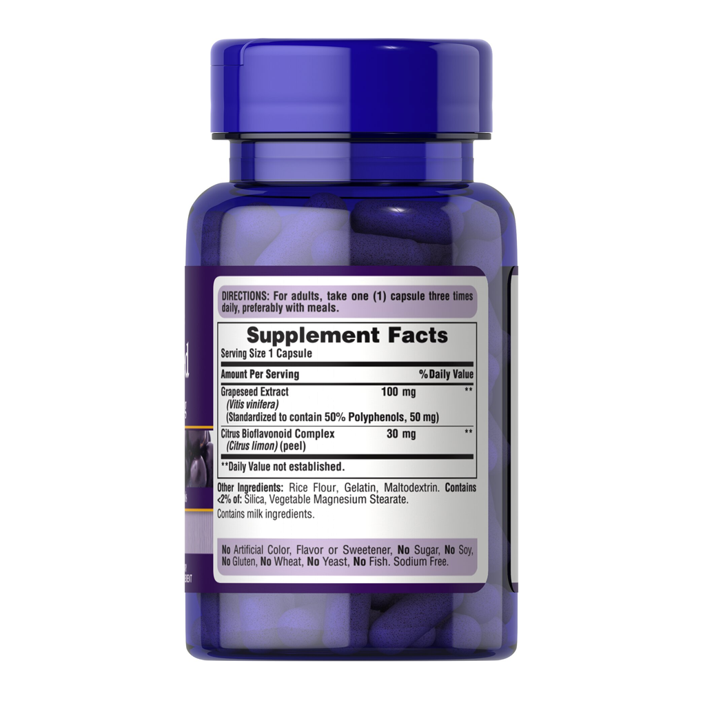 Puritan's Pride  Grapeseed Extract 100 mg / 50 Capsules