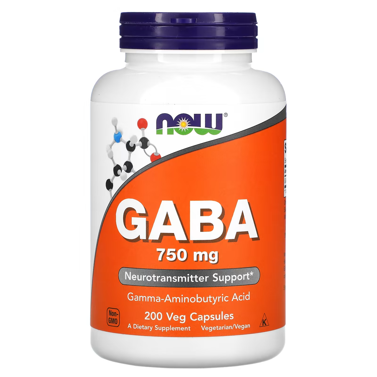 NOW Foods, GABA 750 mg / 200 Veg Capsules