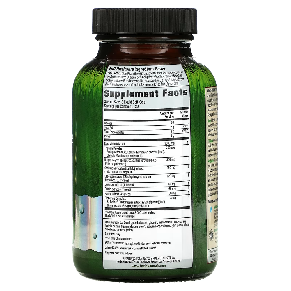 Irwin Naturals, Aloe & Triphala  Active-Cleanse and Probiotics / 60 Liquid Soft-Gels