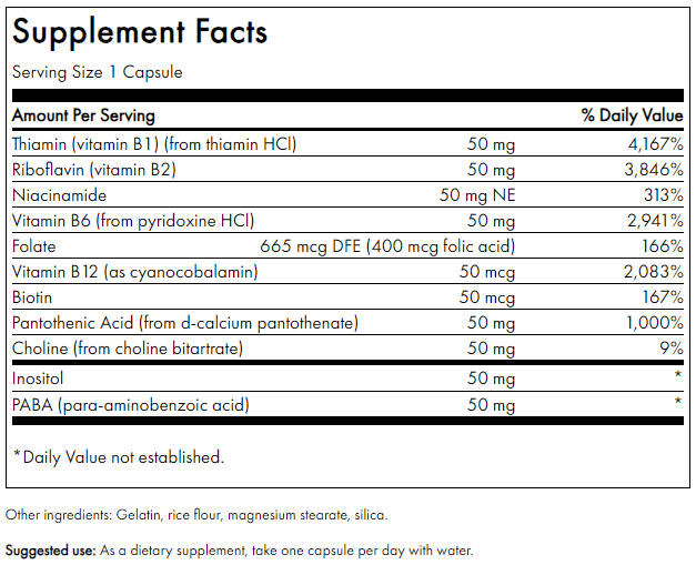 Swanson Premium Balance B-50 Complex / 250 Capsules