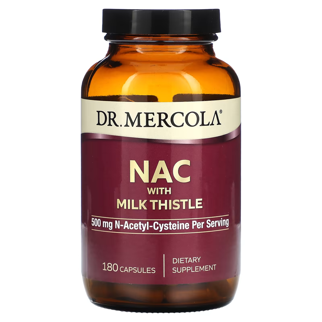 Dr. Mercola, NAC with Milk Thistle / 180 Capsules