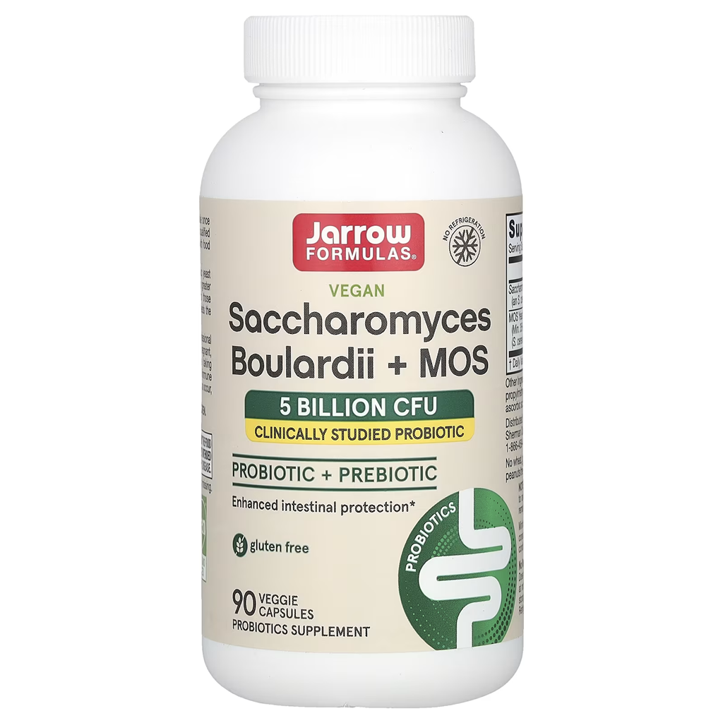 Jarrow Formulas, Vegan, Saccharomyces Boulardii + MOS, 5 Billion CFU / 90 Veggie Capsules