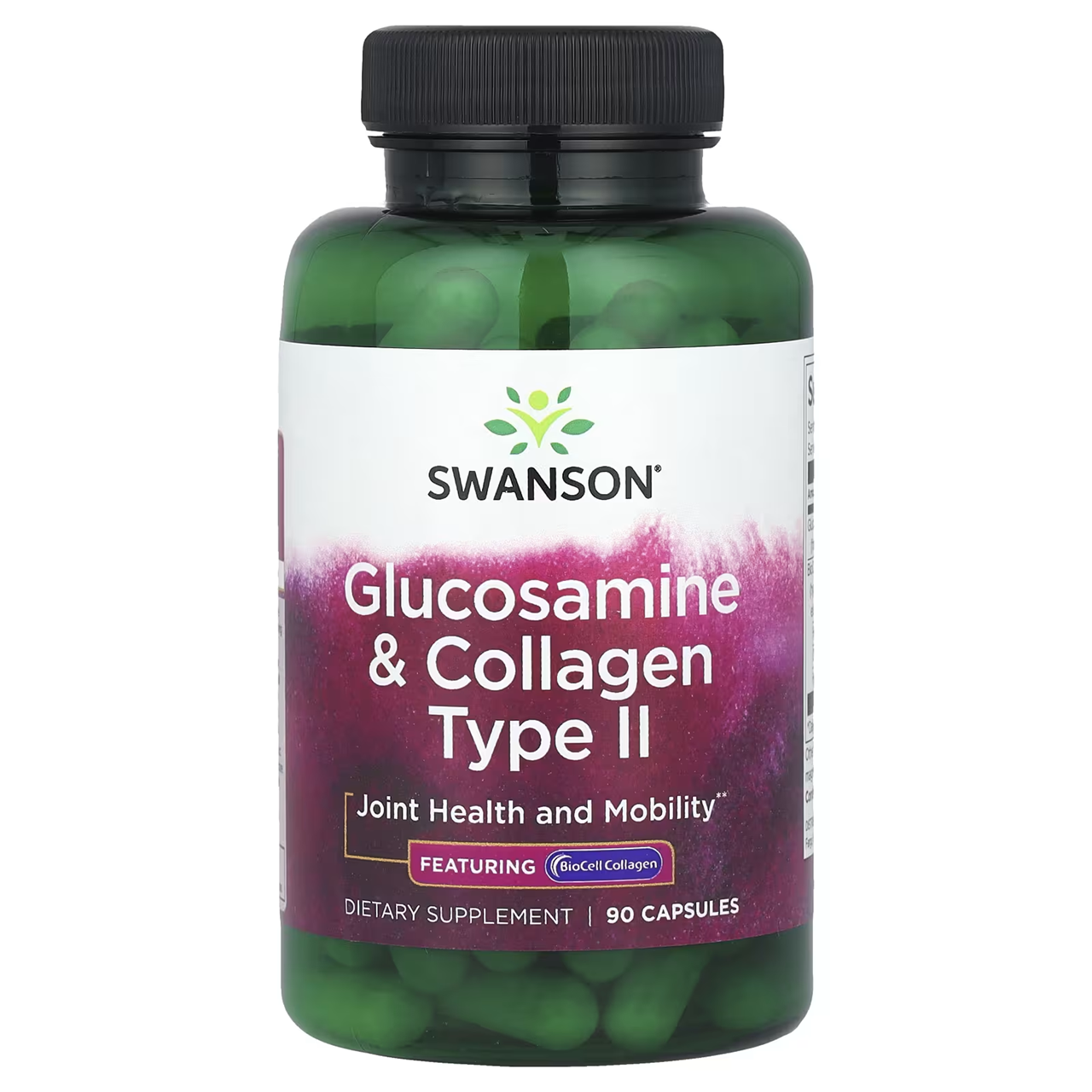 Swanson Premium Glucosamine & Collagen Type II - Featuring BioCell Collagen / 90 Capsules