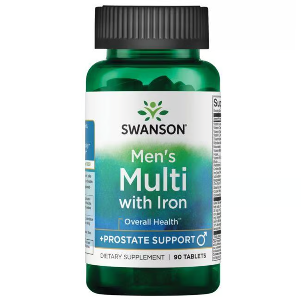 Swanson Premium Men's Multi With Iron +Prostate Support / 90 Tablets