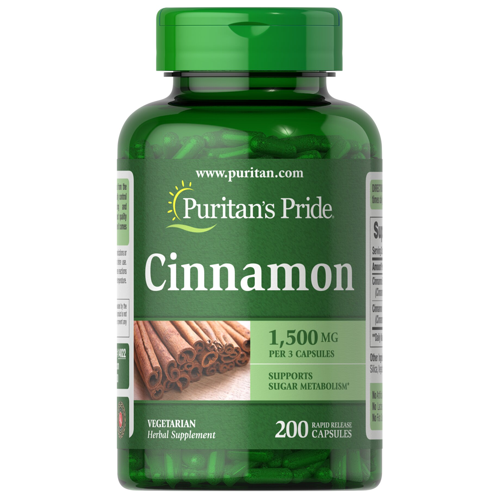 Puritan's Pride  Cinnamon 500 mg / 200 Capsules