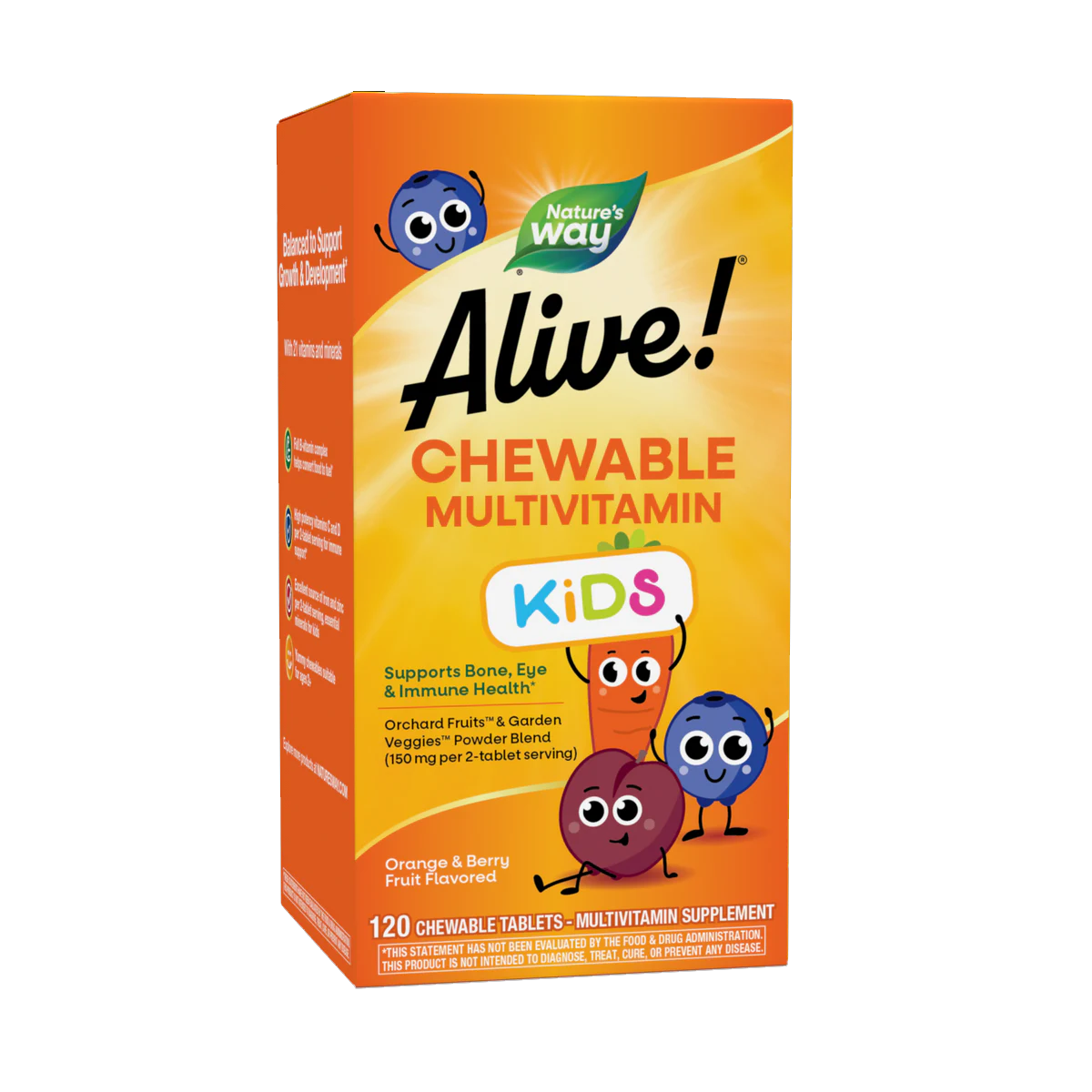 Nature's Way  Alive! Children's Chewable Multi-Vitamin - Orange  Berry  /120 Chewables