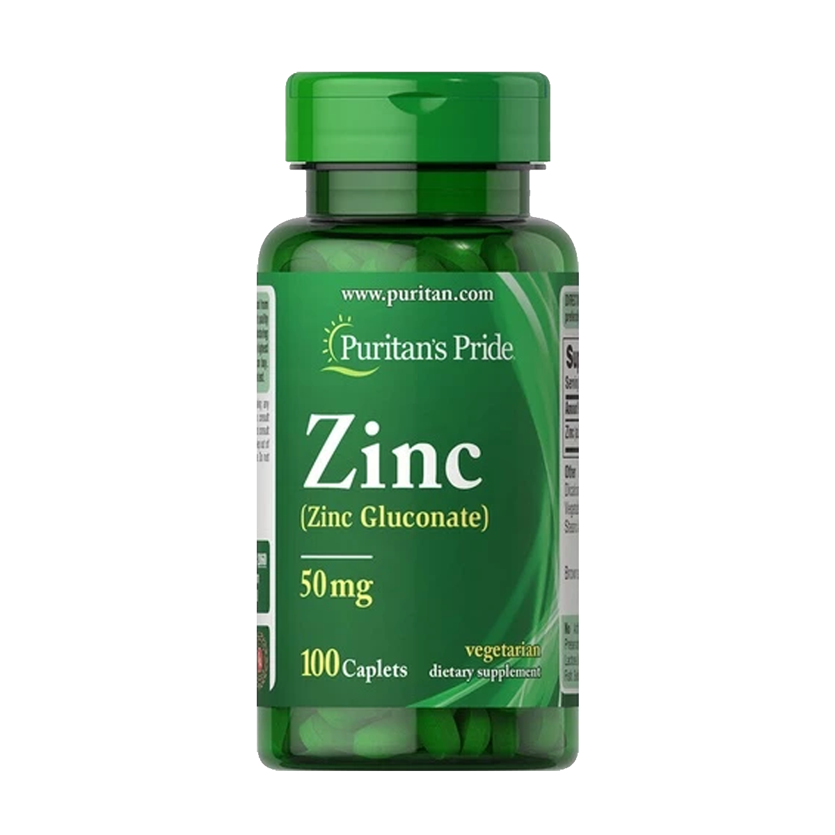 Puritan's Pride Zinc (Zinc Gluconate) 50 mg / 100 Tablets