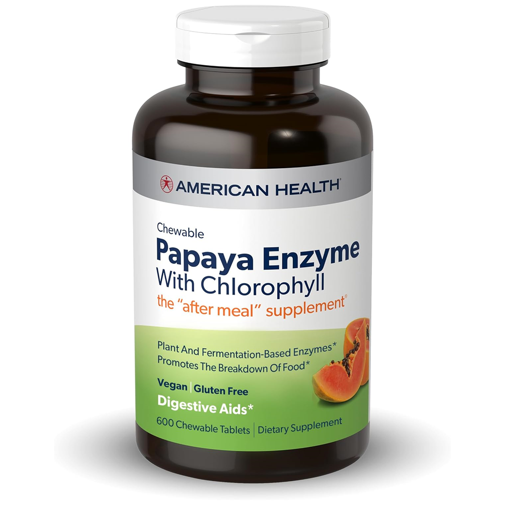 American Health, Papaya Enzyme with Chlorophyll / 600 Chewable Tablets