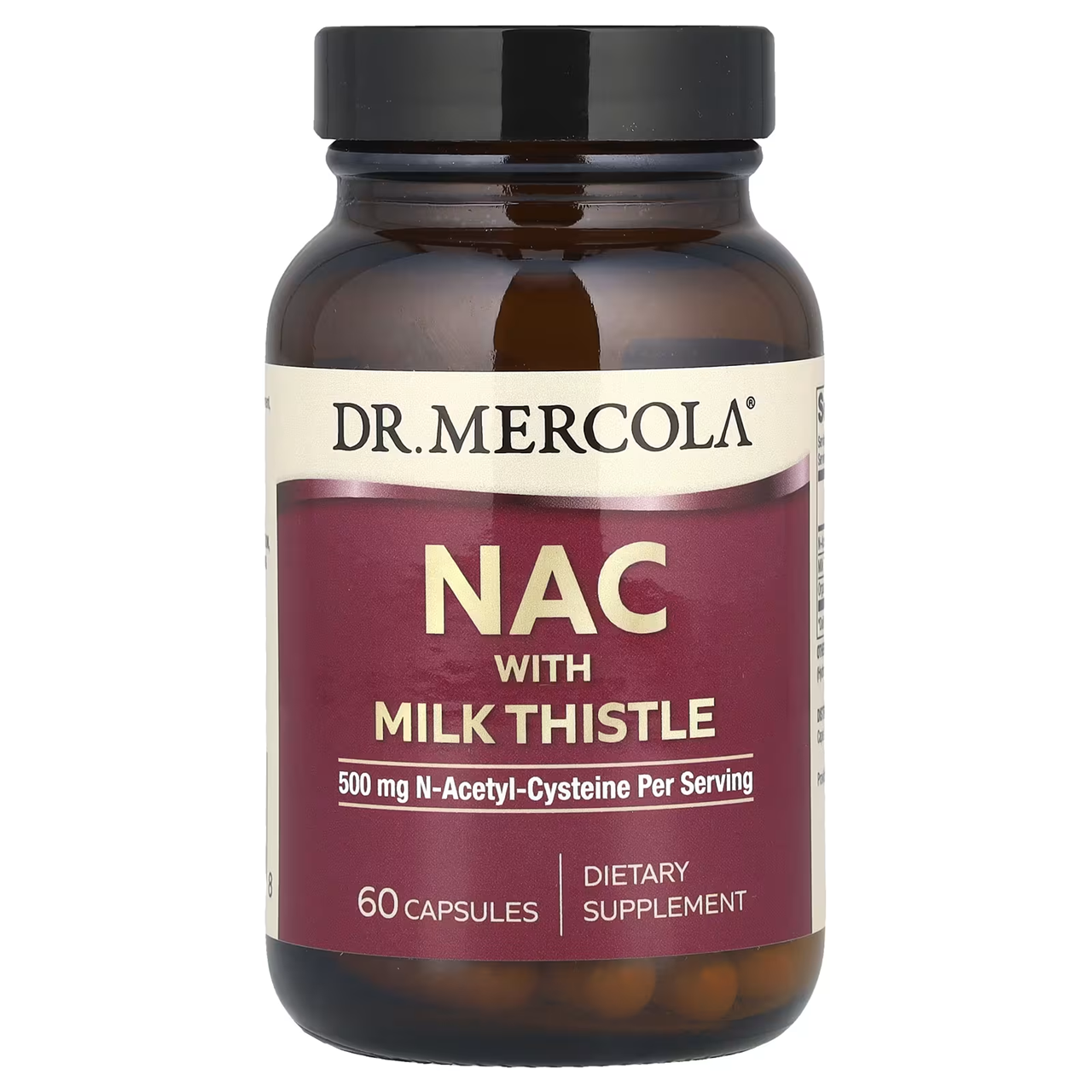 Dr. Mercola, NAC with Milk Thistle / 60 Capsules 