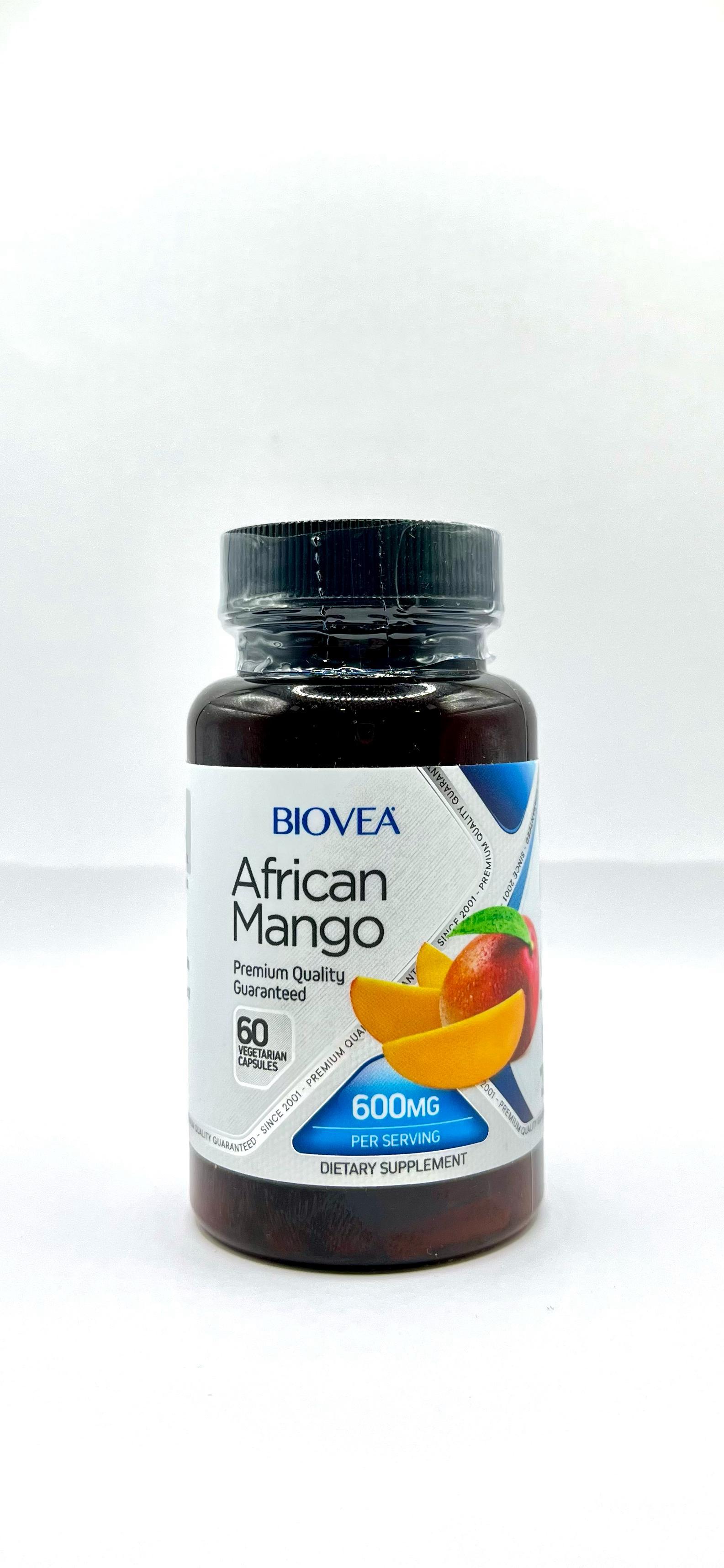 BIOVEA AFRICAN MANGO 600 mg / 60 Vegetarian Capsules BIOVEA AFRICAN MANGO 600 mg / 60 Vegetarian Capsules