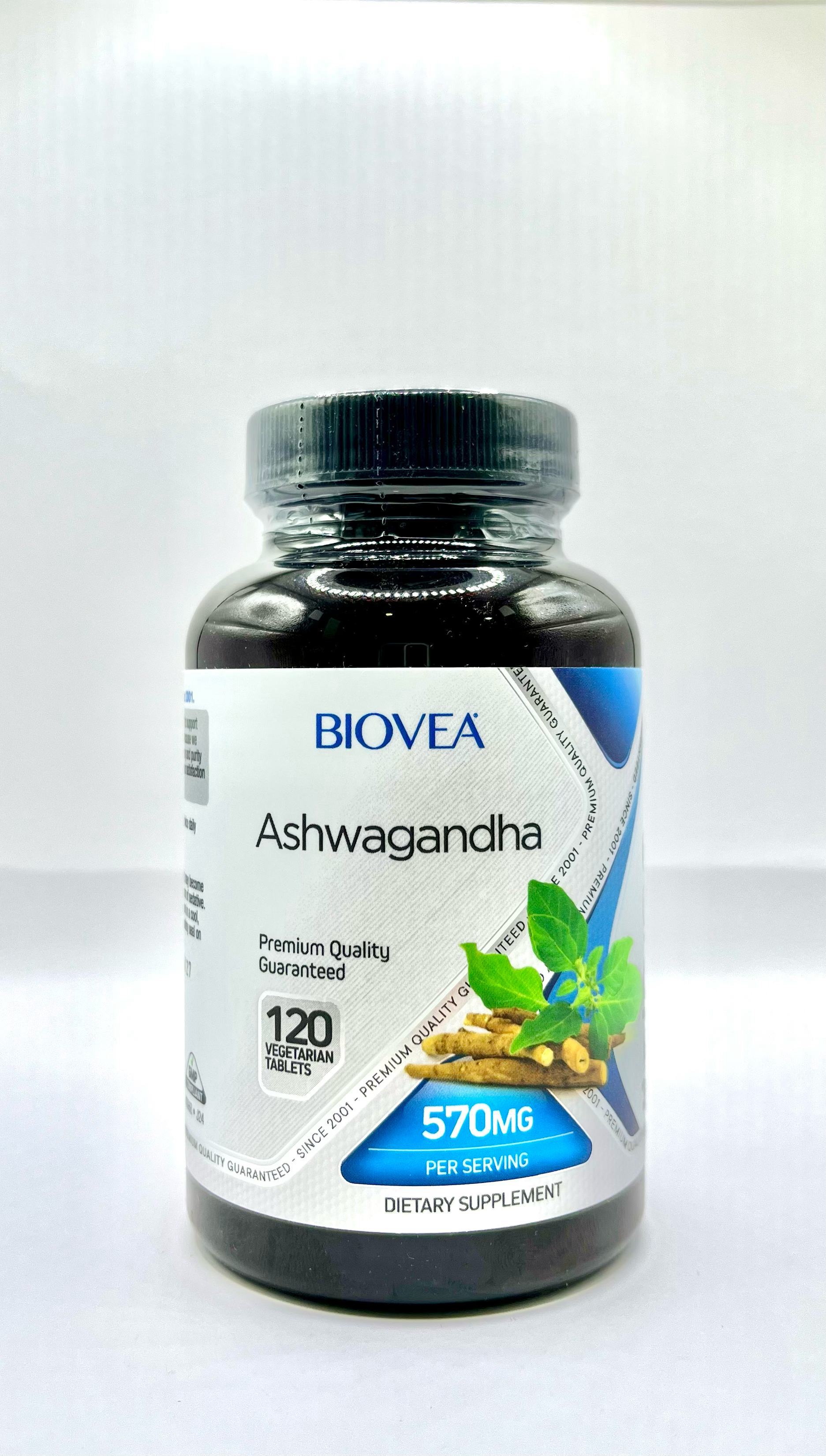 BIOVEA  ASHWAGANDHA 570 mg / 120 Vegetarian Tablets