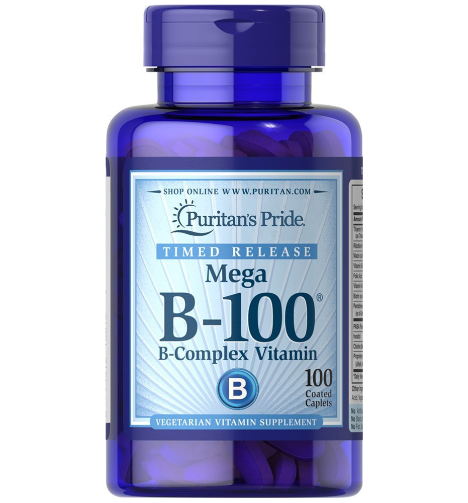 Puritan's Pride Vitamin B-100® Complex Timed Release / 100 Caplets