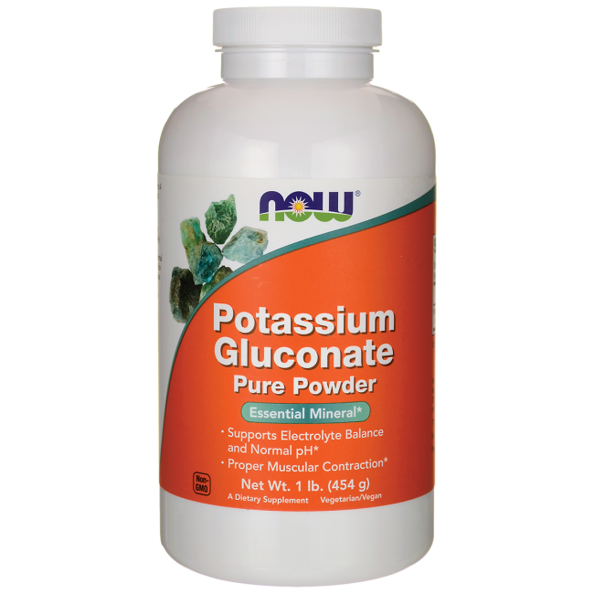NOW Foods Potassium Gluconate Pure Powder 1 lb (454 g)