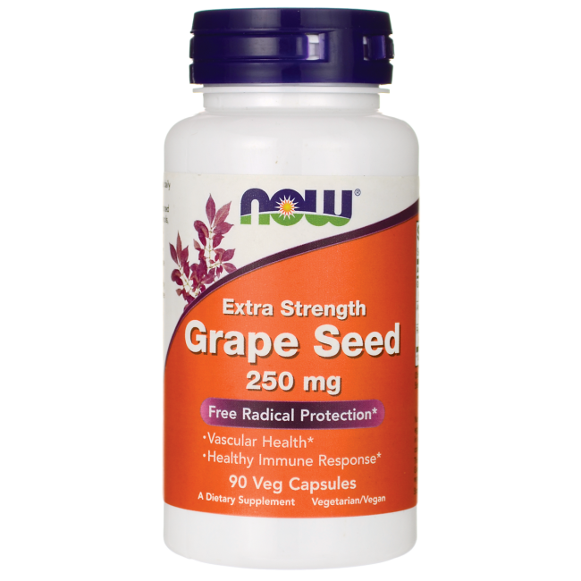 NOW Foods Extra Strength Grape Seed 250 mg & Amla Extract 60 mg & Rutin 50 mg. / 90 Veg Caps