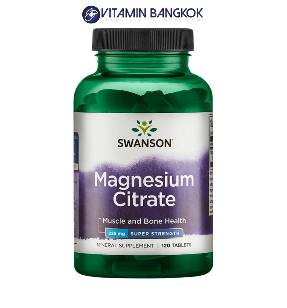 Swanson Ultra Magnesium Citrate Super Strength 225 mg / 120 Tabs