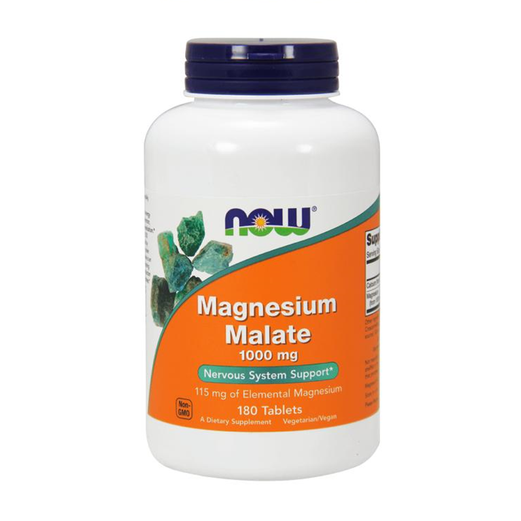 NOW Foods Magnesium Malate 1000 mg with Calcium / 180 Softgels