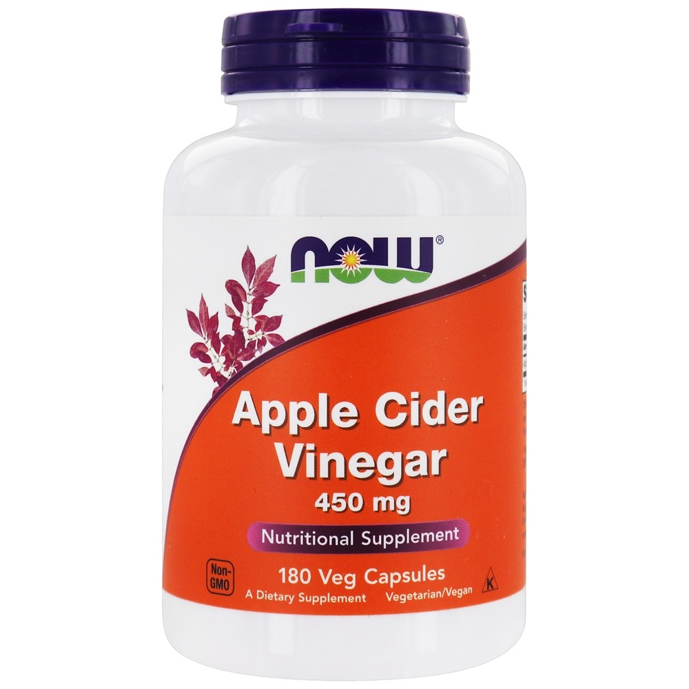 NOW Foods Apple Cider Vinegar Nutritional Supplement 450 mg. / 180 Vegetable Capsule
