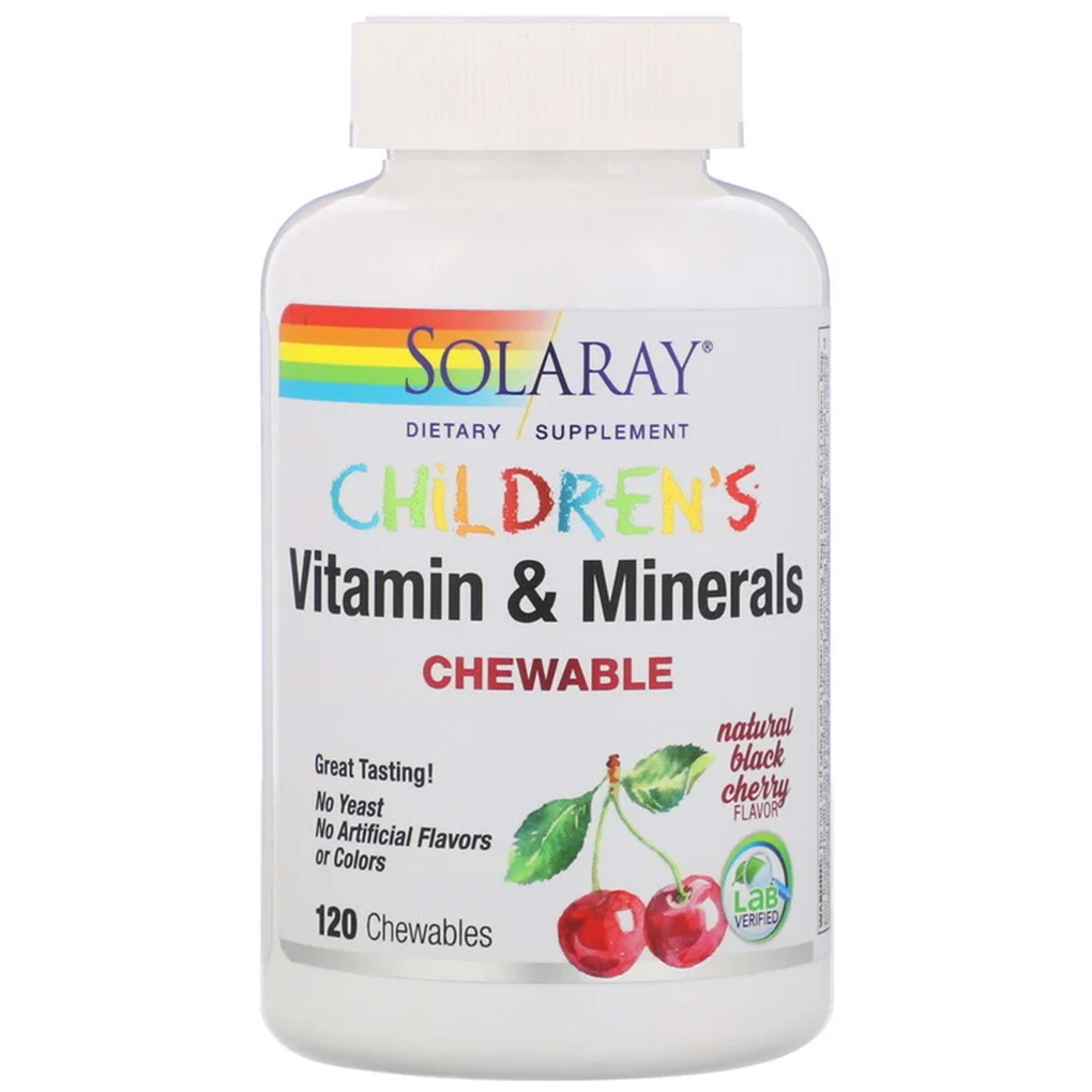 Solaray  Children's Chewable - Black Cherry / 120 Chewables [Multivitamin and mineral designed for kids]