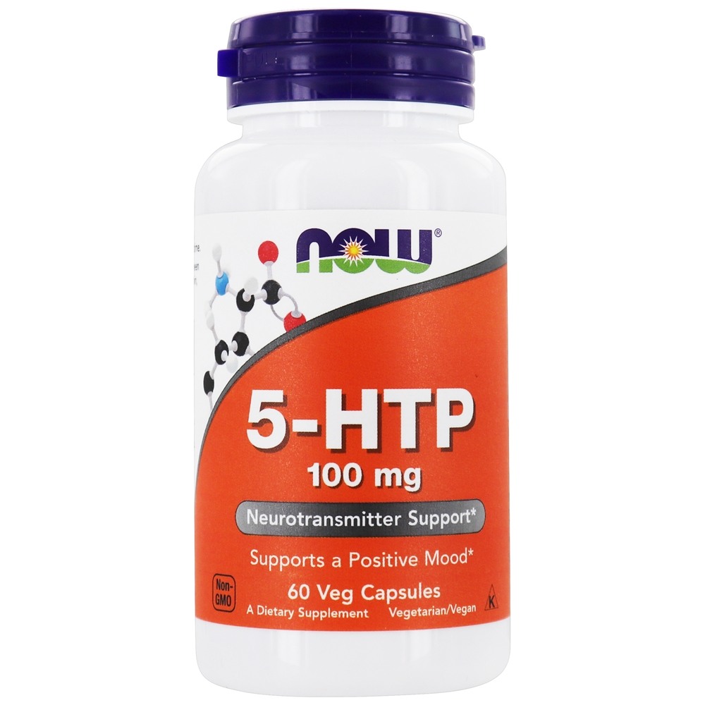 NOW Foods 5-HTP 100 mg. - 60 Vegetable Capsules