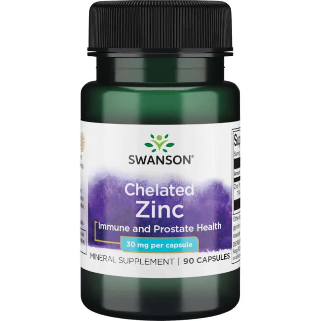 Swanson Ultra Albion Chelated Zinc Glycinate 30 mg / 90 Capsules