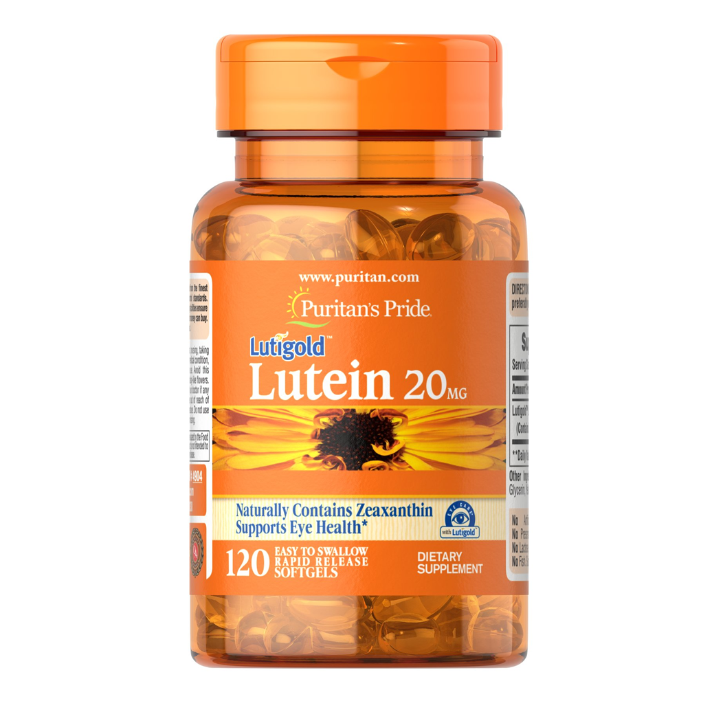 Puritan's Pride Lutein 20 mg with Zeaxanthin 800 mcg / 120 Softgels