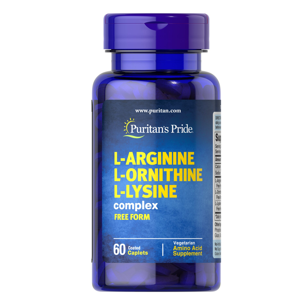 Puritan’s Pride Tri-Amino Acid (L-Arginine Â· L-Ornithine Â· L-Lysine Â) / 60 Tablets
