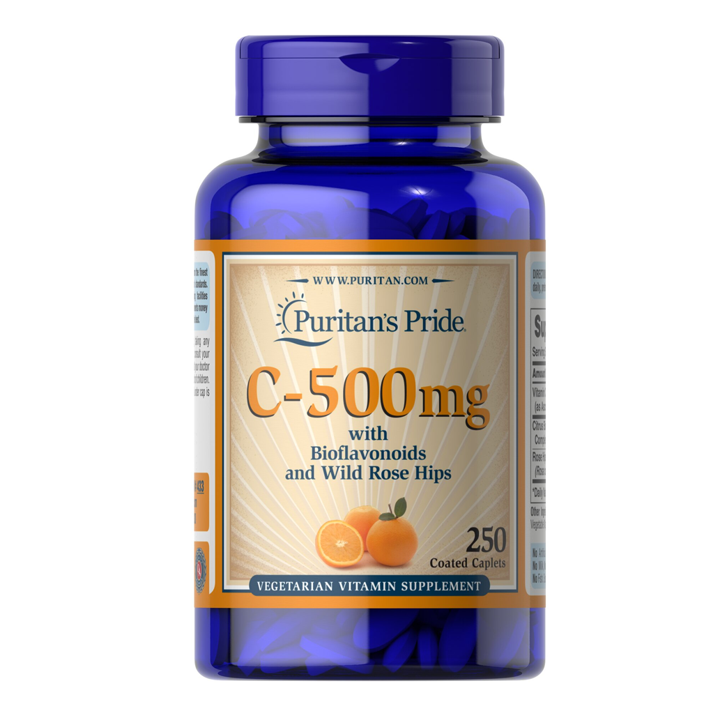 Puritan's Pride Vitamin C-500 mg with Bioflavonoids & Rose Hips  / 250 Caplets