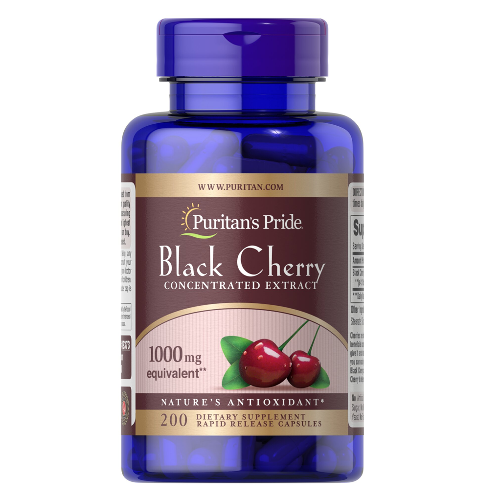 Puritan's Pride Black Cherry Extract 1000 mg / 200 Capsules